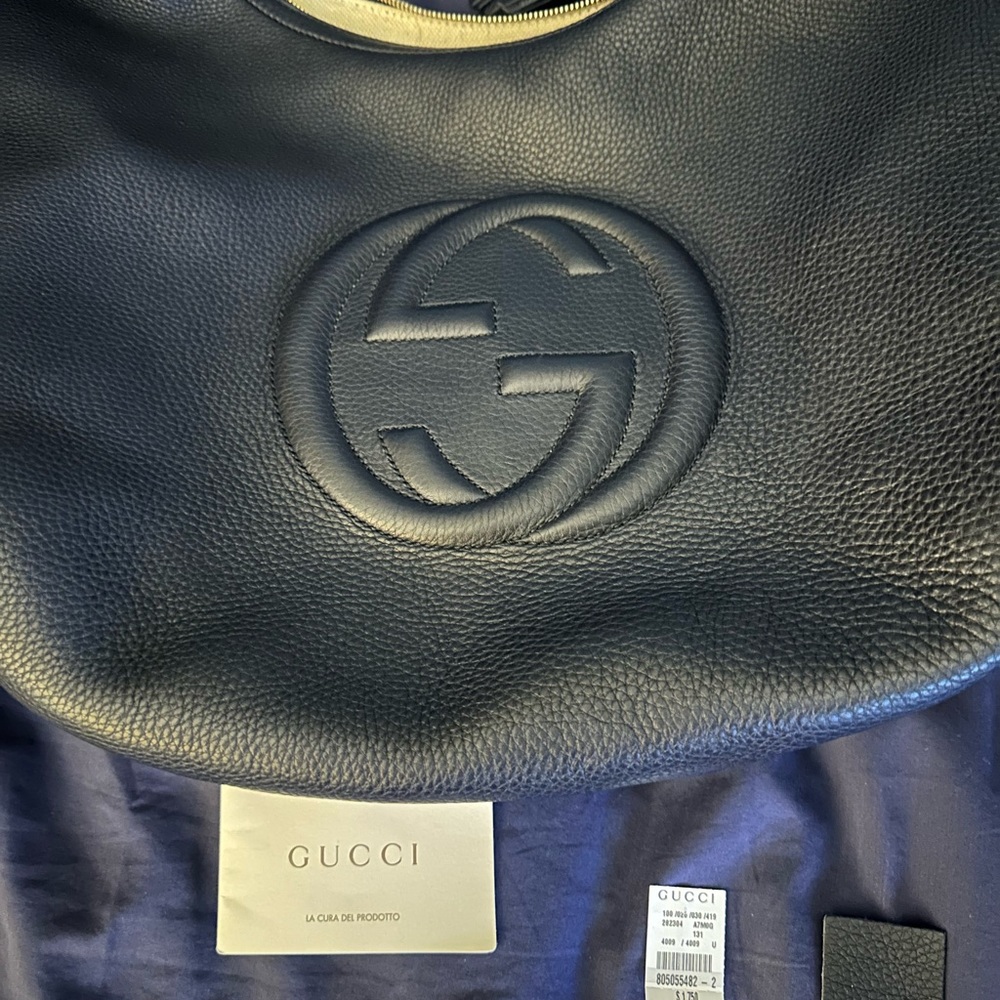 Gucci Soho hobo navy blue, used a few times really clean with tags